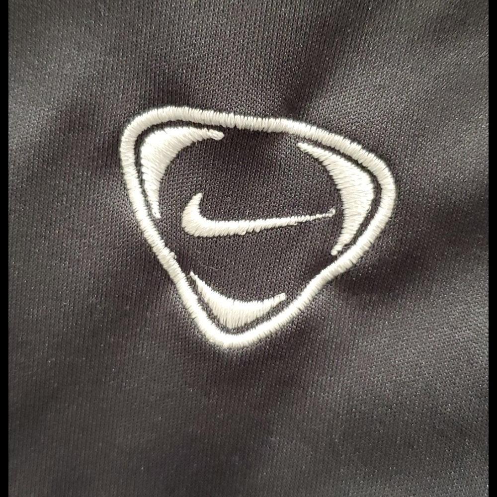Nike gray yellow & white  short sleeve athletic top jersey Lrg. workout gym rat - Picture 3 of 5
